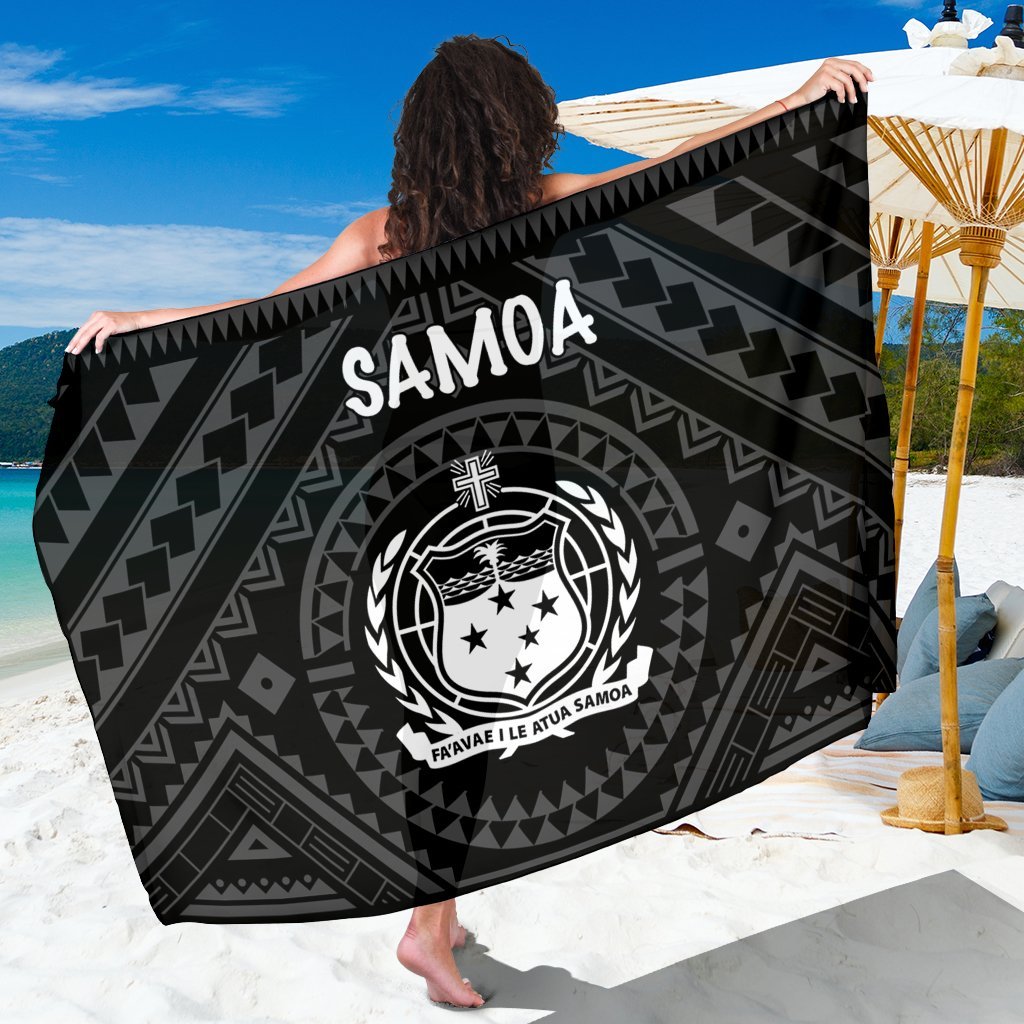 Samoa Sarong - Samoa Seal In Polynesian Tattoo Style One Style One Size Black - Polynesian Pride