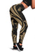 New Caledonia Women's Leggings - Gold Tentacle Turtle - Polynesian Pride