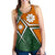 Marshall Islands Women's Racerback Tank - Kwajalein Atoll Marshall Islands Flag with Polynesian Patterns - Polynesian Pride