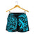 New Zealand All Over Print Women's Shorts , Maori Polynesian Tattoo Blue Women Blue - Polynesian Pride