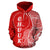 Chuuk Polynesian Hoodie Coconut Tree Red nd White - Polynesian Pride