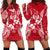 Tonga Polynesian Hoodie Dress Map Red White Red - Polynesian Pride