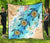 Hawaii Fresh Beach Turtle Plumeria Premium Quilt - AH - Brian Style Blue - Polynesian Pride