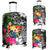 Tonga Luggage Covers - Turtle Plumeria Banana Leaf Black - Polynesian Pride