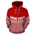 Federated States of Micronesia Polynesian Custom Zip up Hoodie Red Pride Map and Seal - Polynesian Pride