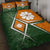 Marshall Islands Quilt Bed Set - Kwajalein Atoll Marshall Islands Flag with Polynesian Patterns Green - Polynesian Pride