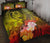 Pohnpei Quilt Bed Set - Humpback Whale with Tropical Flowers (Yellow) Yellow - Polynesian Pride