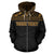 American Samoa All Over Custom Zip up Hoodie Polynesian Gold - Polynesian Pride