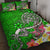 Polynesian Quilt Bed Set - Turtle Plumeria Green Color Green - Polynesian Pride