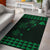 Hawaii Kakau Three Turtles Map Polynesian AH Rug Green - Polynesian Pride