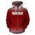 Niue Custom All Over Zip up Hoodie Fog Red - Polynesian Pride