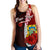 Tuvalu Polynesian Custom Personalised Women's Racerback Tank - Coat Of Arm With Hibiscus - Polynesian Pride