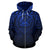 American Samoa All Over Zip up Hoodie Lift up Blue - Polynesian Pride