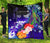 Fiji Custom Personalised Premium Quilt - Humpback Whale with Tropical Flowers (Blue) Blue - Polynesian Pride