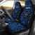 Fiji Personalised Car Seat Covers - Fiji Seal With Polynesian Tattoo Style ( Blue) Universal Fit Blue - Polynesian Pride