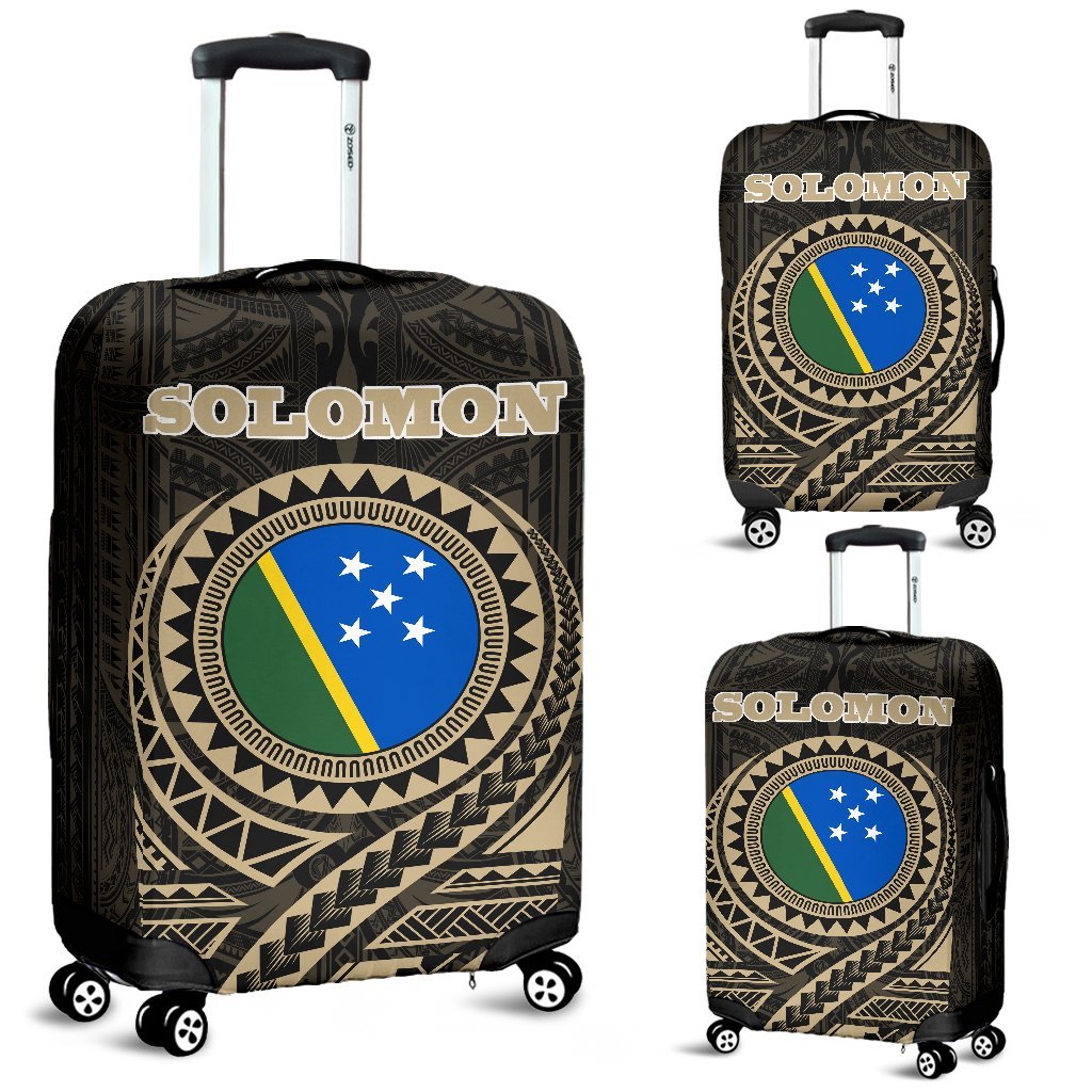 Solomon Polynesian Luggage Cover 2 A7 Black - Polynesian Pride