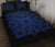 Hawaiian Quilt Bed Set Royal Pattern - Black And Blue - A1 Style - Polynesian Pride