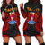 Tahiti Polynesian Women's Hoodie Dress - Tahitians Spirit Red - Polynesian Pride