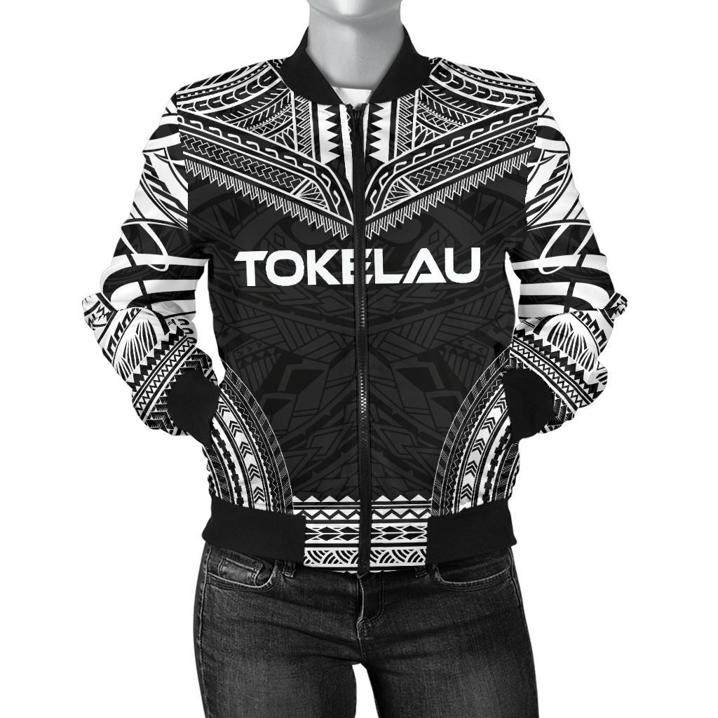 Tokelau Polynesian Chief Women'S Bomber Jacket - Black Version Black - Polynesian Pride