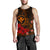 Polynesian Hawaii Kanaka Maoli Men's Tank Top - Humpback Whale with Hibiscus (Golden) - Polynesian Pride