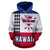 Hawaii Flag Polynesian Hoodie Line Style - Polynesian Pride