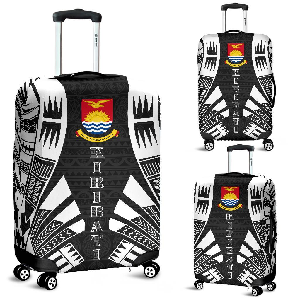 Kiribati Luggage Cover - Polynesian Tattoo Black Black - Polynesian Pride