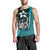 Yap Micronesia Men's Tank Top Turquoise - Turtle With Hook - Polynesian Pride