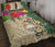 Kiribati Polynesian Quilt Bed Set - Hibiscus Turtle Tattoo Beige Beige - Polynesian Pride