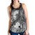 Tahiti Women's Racerback Tank - Humpback Whale with Tropical Flowers (White) - Polynesian Pride