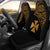 Wallis And Futuna Car Seat Covers - Wallis And Futuna Coat Of Arms Polynesian Tattoo Gold Curve Universal Fit Gold - Polynesian Pride