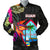 Guam Men's Bomber Jacket - Hibiscus Polynesian Pattern - Polynesian Pride