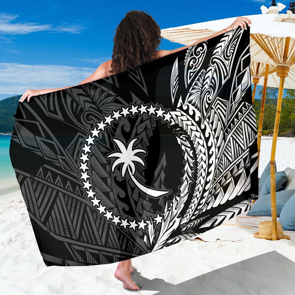 Chuuk State Sarong - Wings Style Sarong - Chuuk State One Size Black - Polynesian Pride