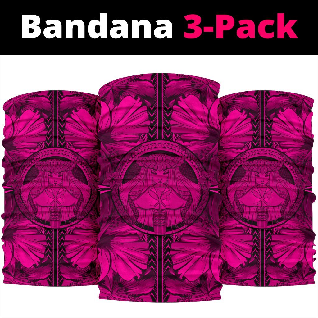 Hawaii Pele Hibiscus Polynesian Bandana Pink One Size Pink - Polynesian Pride