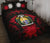 Nauru Polynesian Quilt Bed Set Hibiscus Red Black - Polynesian Pride