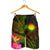 Marshall Islands Polynesian Men's Shorts - Hibiscus and Banana Leaves - Polynesian Pride