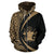 Cook Islands Polynesian Zip up Hoodie Custom Circle - Polynesian Pride