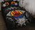 Tahiti Polynesian Quilt Bed Set Hibiscus Gray Black - Polynesian Pride