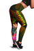 Vanuatu Polynesian Women's Leggings - Hibiscus and Banana Leaves - Polynesian Pride