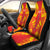 Marquesas Islands Car Seat Covers - Marquesas Islands Tiki Face Polynesian Tattoo Flag Universal Fit Red-Yellow - Polynesian Pride