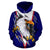 American Samoa All Over Hoodie Eagle Blue - Polynesian Pride