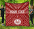 Tahiti Personalised Premium Quilt - Tahiti Seal In Polynesian Tattoo Style (Red) - Polynesian Pride