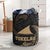 Tokelau Polynesian Laundry Basket - Gold Tribal Wave One Style One Size Black - Polynesian Pride