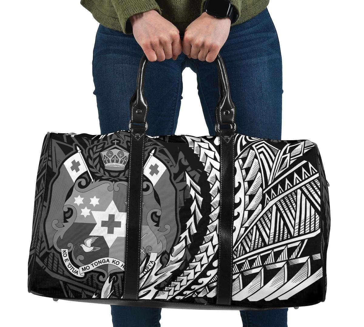 Tonga Travel Bag - Custom Personalised Wings Style Travel Bag - Black - Tonga One size Black - Polynesian Pride