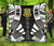 Tuvalu Premium Quilt - Tuvalu Coat Of Arms Polynesian White Tattoo Black - Polynesian Pride