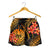 Tahiti Polynesian Women Shorts - Gold Plumeria - Polynesian Pride