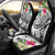 Kosrae Polynesian Car Seat Covers - Summer Plumeria (White) Universal Fit White - Polynesian Pride