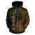 Tonga Polynesian Zip up Hoodie Coconut Tree Gold - Polynesian Pride