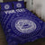 American Samoa Personalised Quilt Bed Set - Seal In Polynesian Tattoo Style ( Blue) Blue - Polynesian Pride