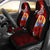 Tahiti Polynesian Car Seat Covers - Coat Of Arm With Hibiscus Universal Fit Red - Polynesian Pride