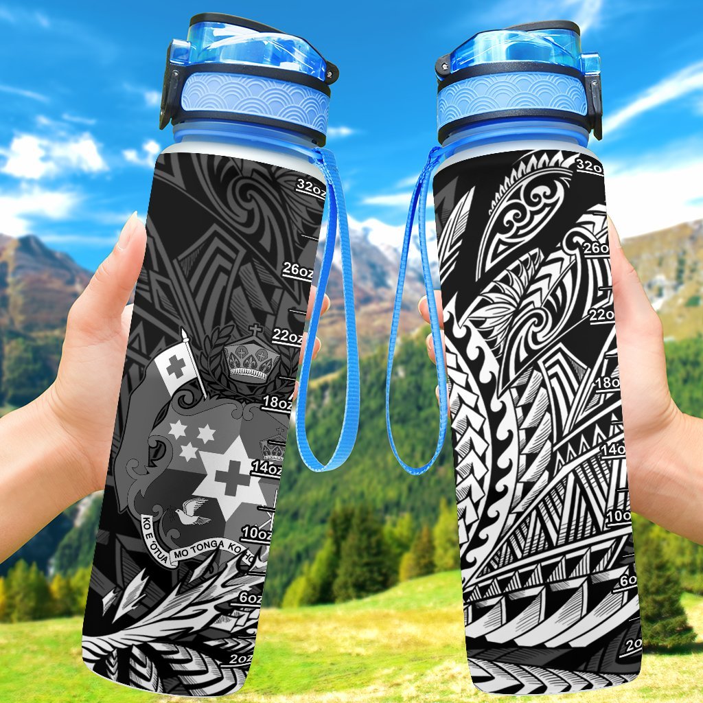 Tonga Hydro Tracking Bottle - Wings Style Hydro Tracking Bottle - Tonga 32oz Large Black - Polynesian Pride